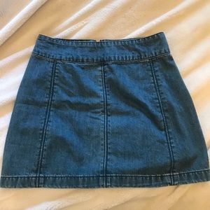 free people denim skirt